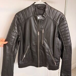 H&M Black Leather Biker Jacket